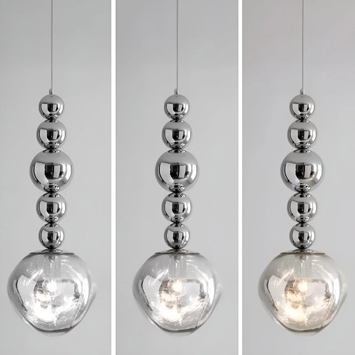Modern Minimalist Crystal Globe Indoor Bar LED Pendant Lights - Image 7