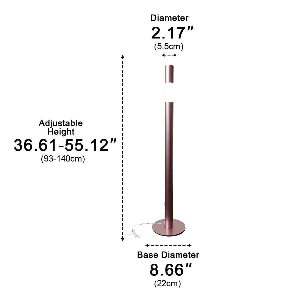 Modern Minimalist Cylinder Adjustable Lift LED Floor Lamp - Image 13