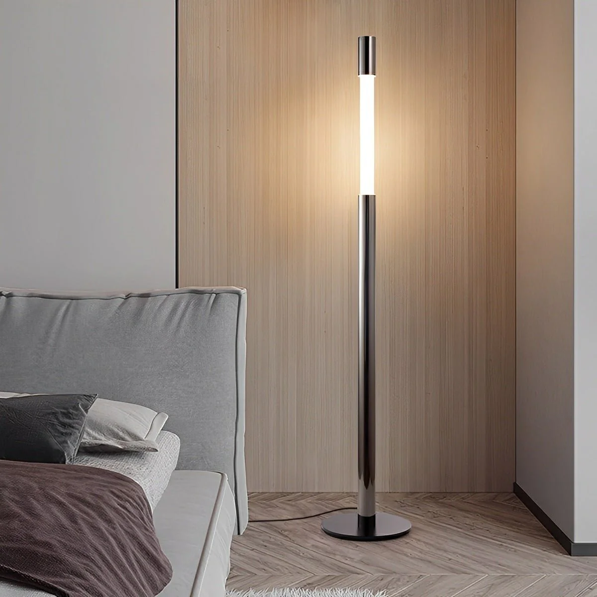 Modern Minimalist Cylinder Adjustable Lift LED Floor Lamp - Image 4