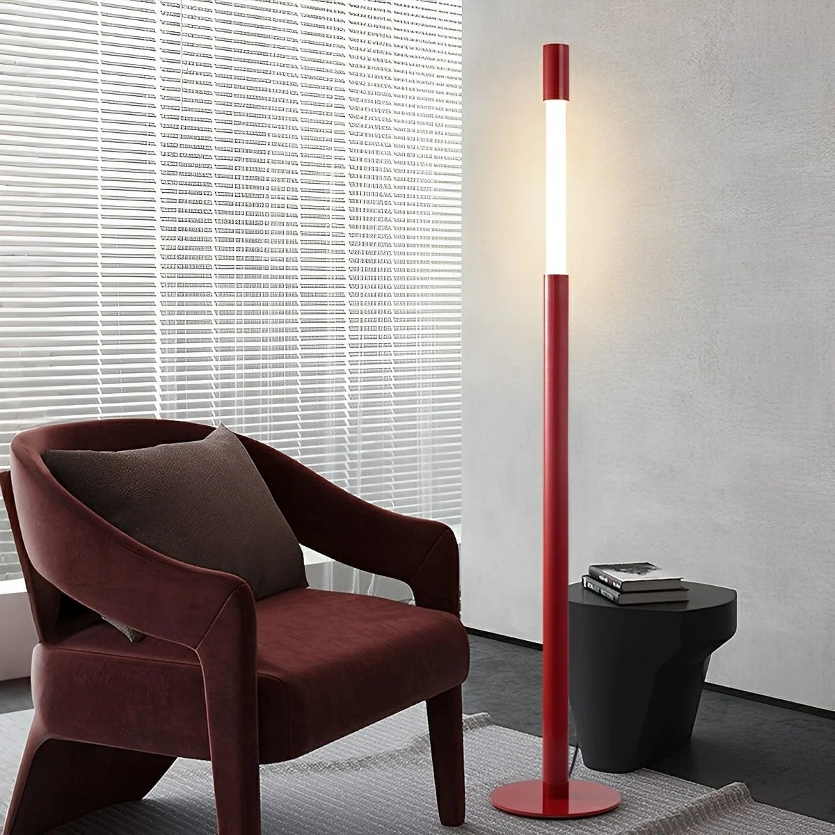 Modern Minimalist Cylinder Adjustable Lift LED Floor Lamp - Image 5