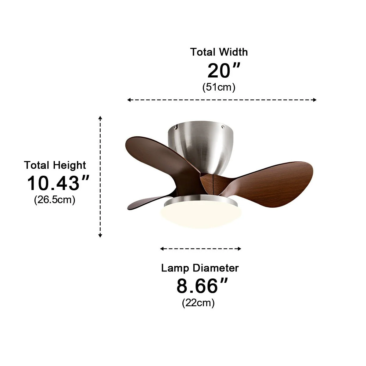Modern Minimalist DC Motor Reverse Ceiling Fan Light - Image 12