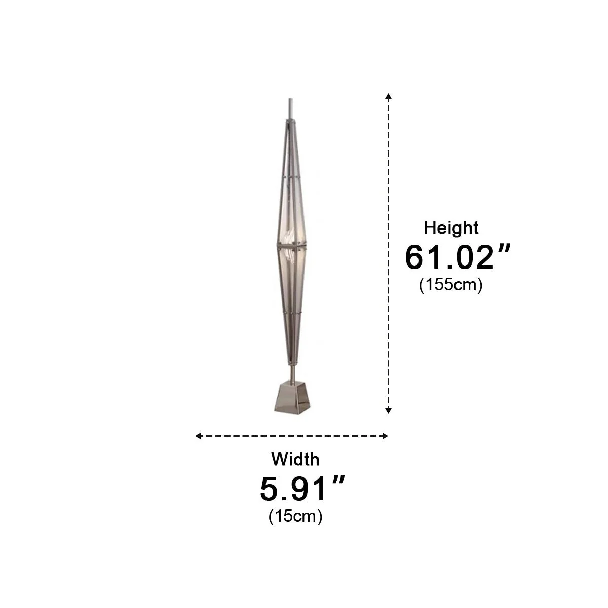 Modern Minimalist Diamond-Shaped Dimmable LED Floor Lamp - Image 6