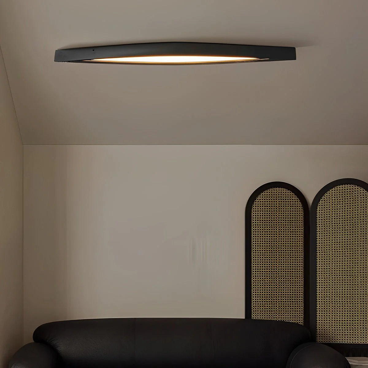 Modern Minimalist Diamond-Shaped Wood LED Long Strip Ceiling Light - Image 4