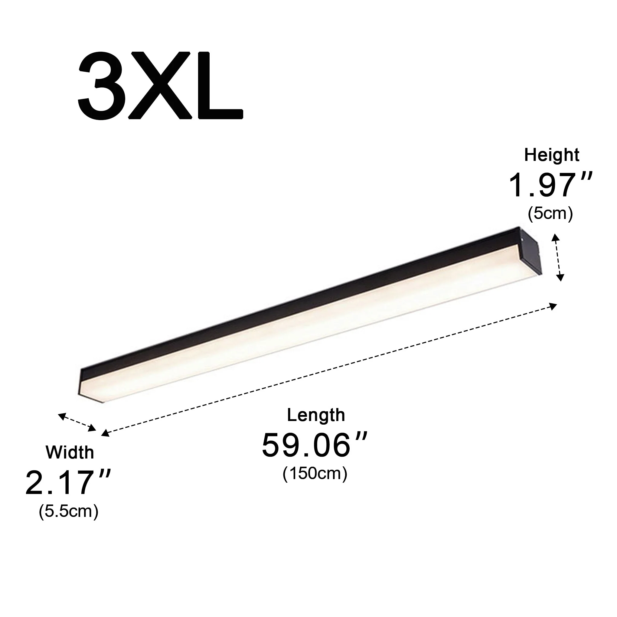 Modern Minimalist Dimming LED Long Strip Indoor Ceiling Light - Image 11