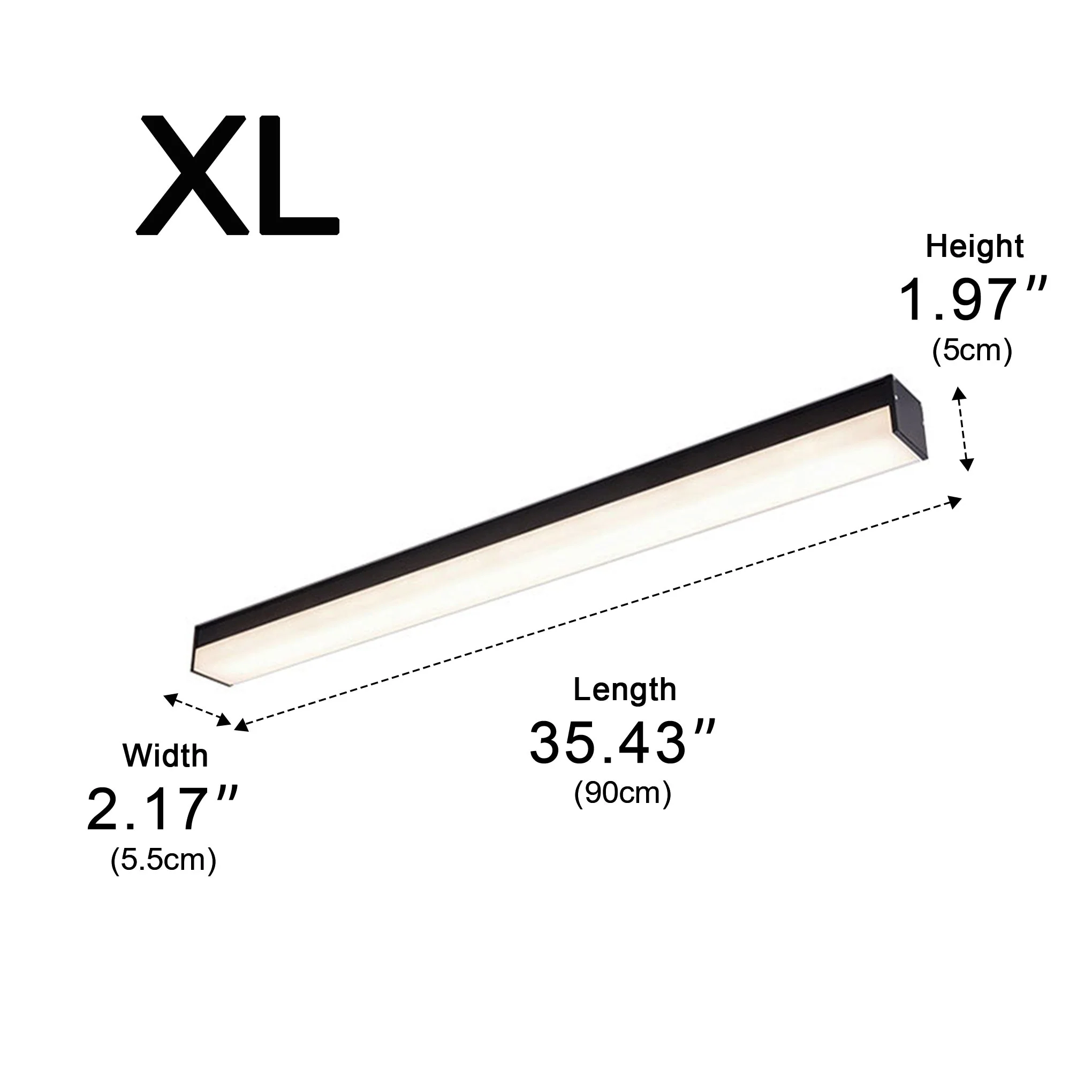 Modern Minimalist Dimming LED Long Strip Indoor Ceiling Light - Image 12