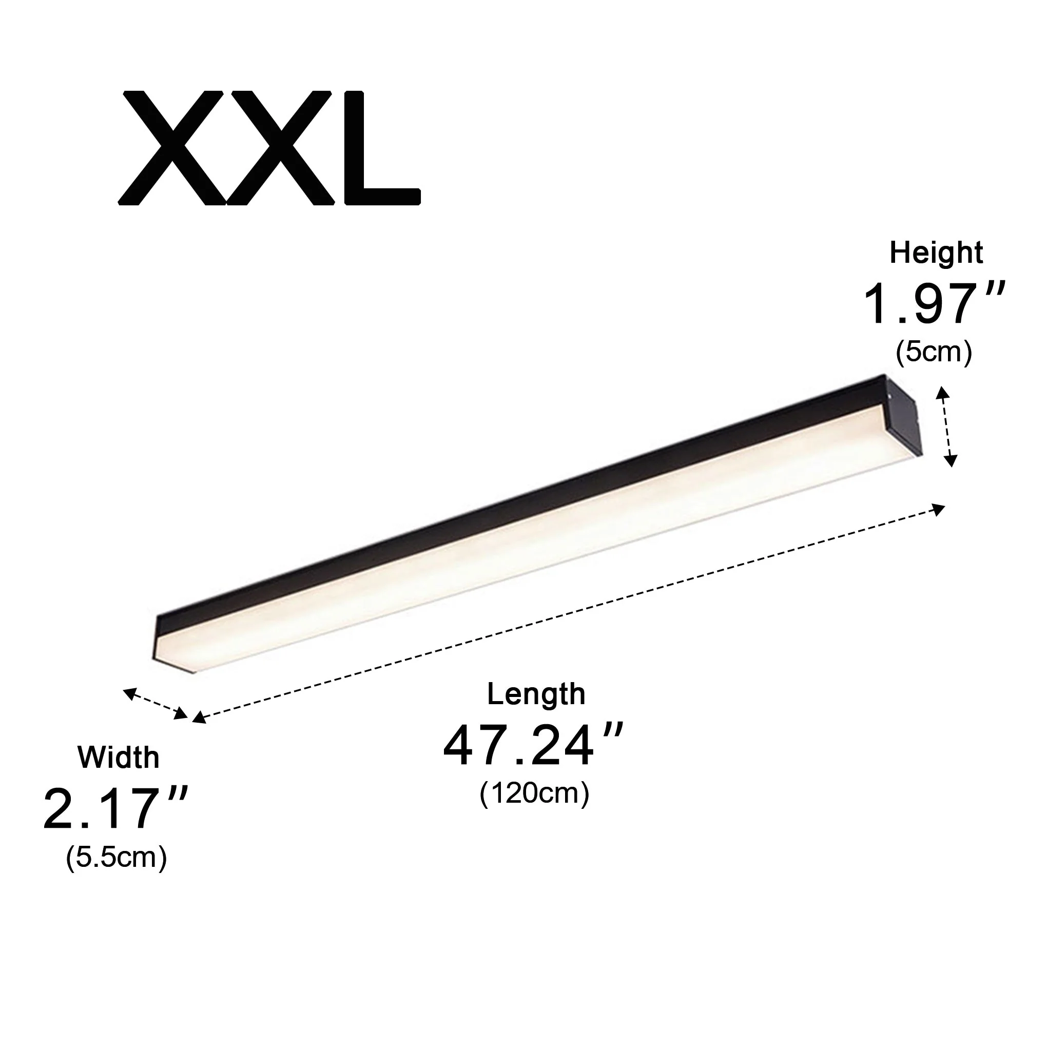 Modern Minimalist Dimming LED Long Strip Indoor Ceiling Light - Image 14