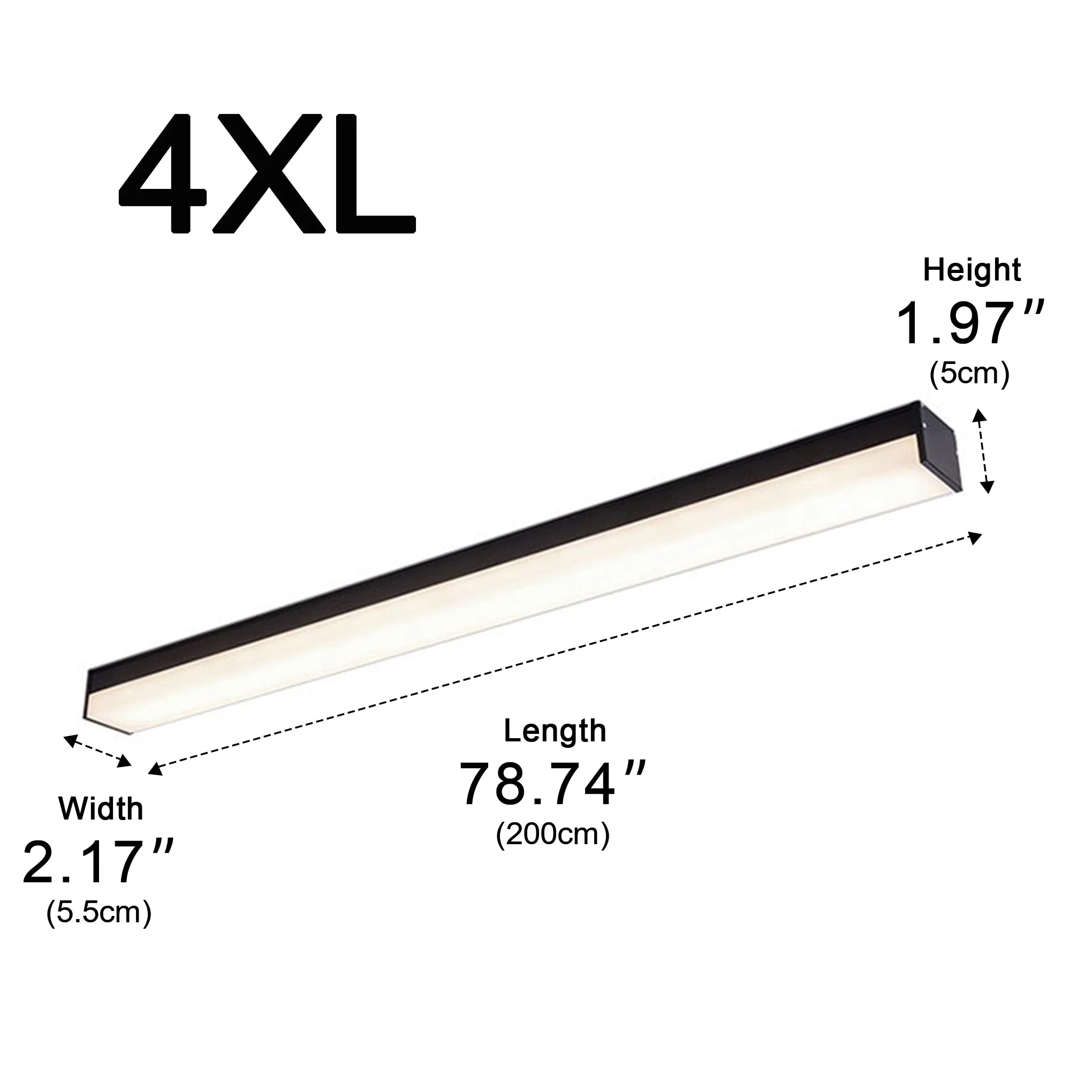 Modern Minimalist Dimming LED Long Strip Indoor Ceiling Light - Image 15