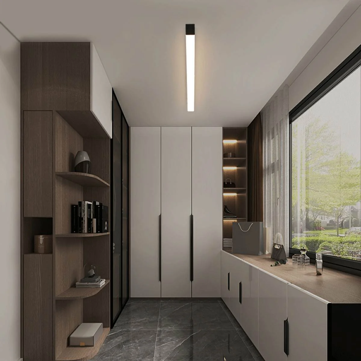 Modern Minimalist Dimming LED Long Strip Indoor Ceiling Light - Image 6