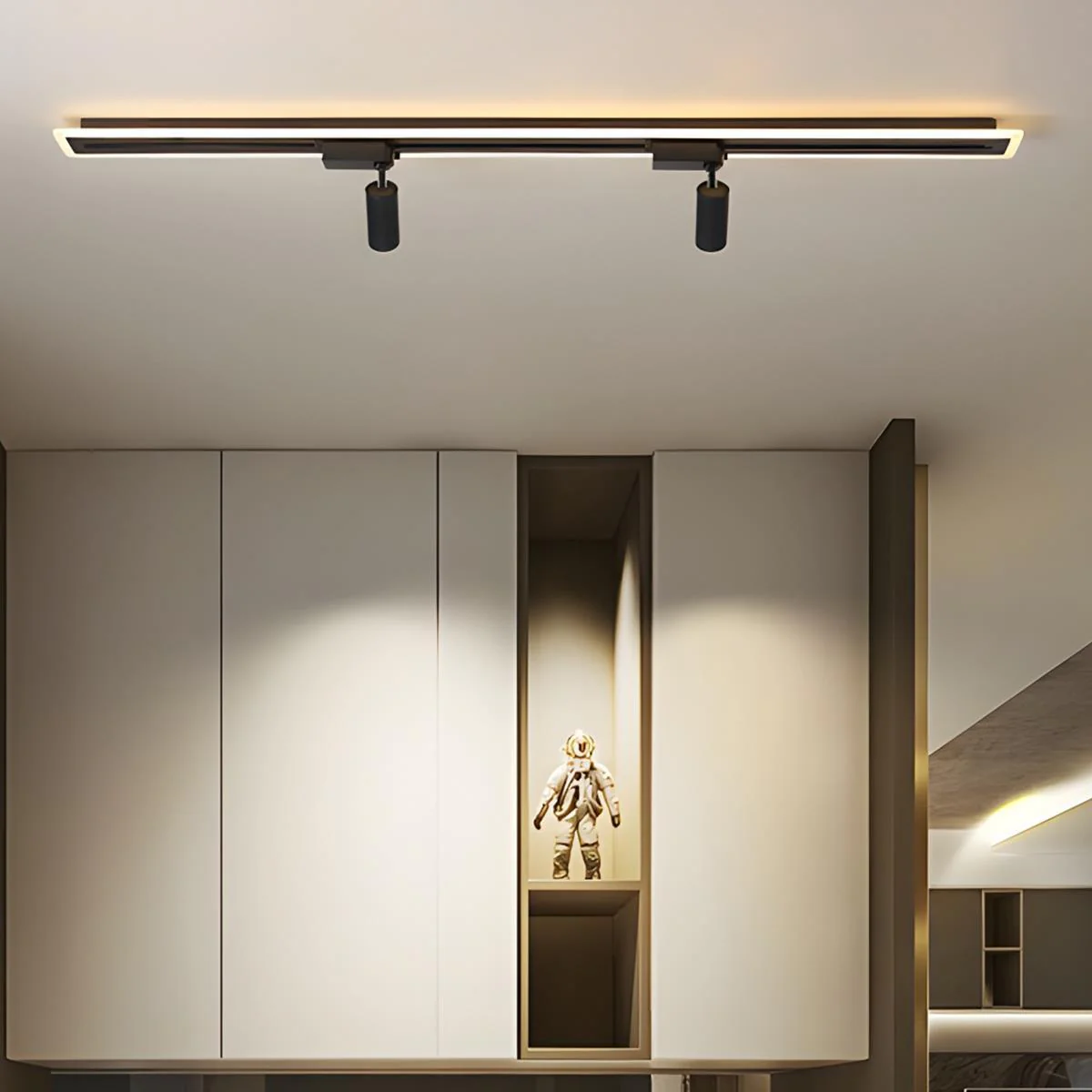Modern Minimalist DIY Long Strip Track Spotlight LED Ceiling Light - Image 3