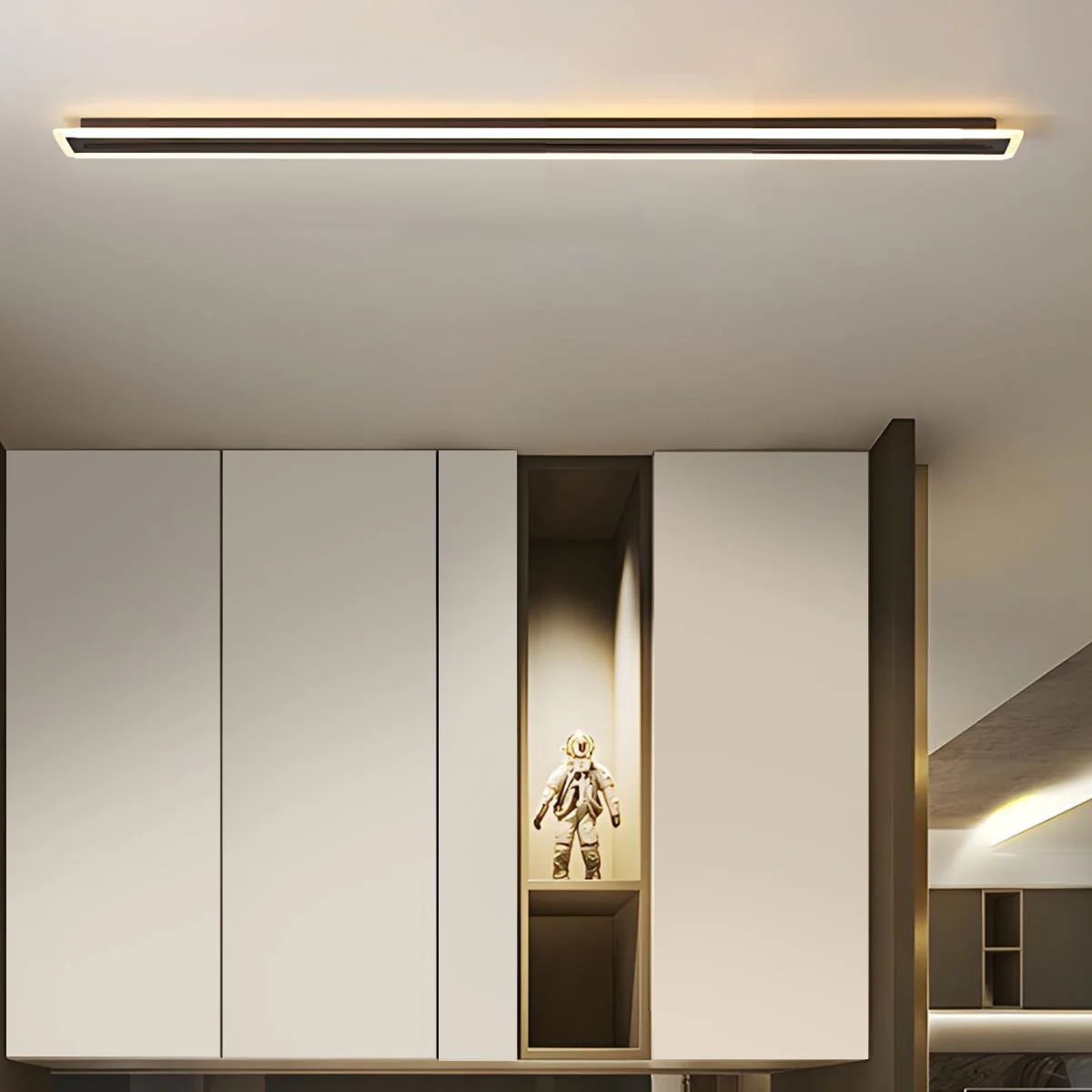 Modern Minimalist DIY Long Strip Track Spotlight LED Ceiling Light - Image 4