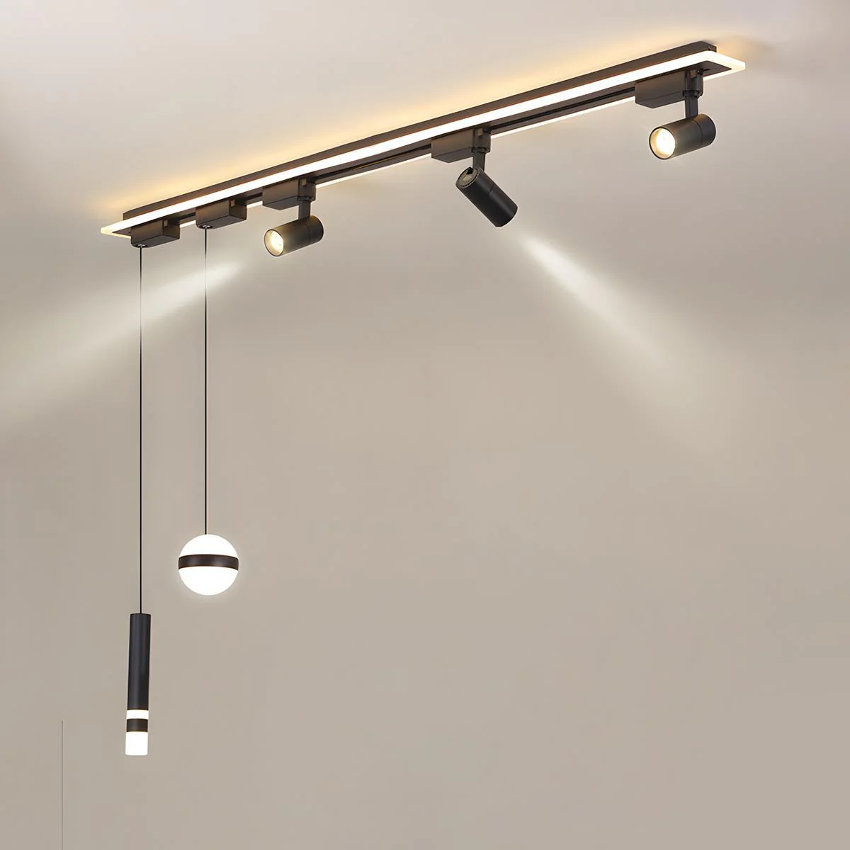 Modern Minimalist DIY Long Strip Track Spotlight LED Ceiling Light - Image 6