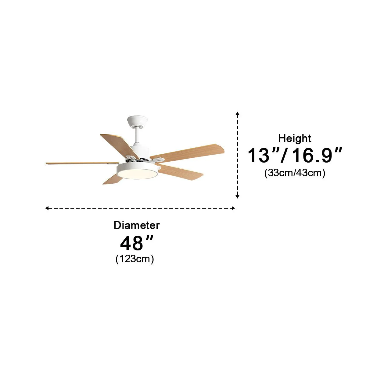 Modern Minimalist 6-Speed Reverse Frequency Conversion DC Motor Ceiling Fan Light - Image 12