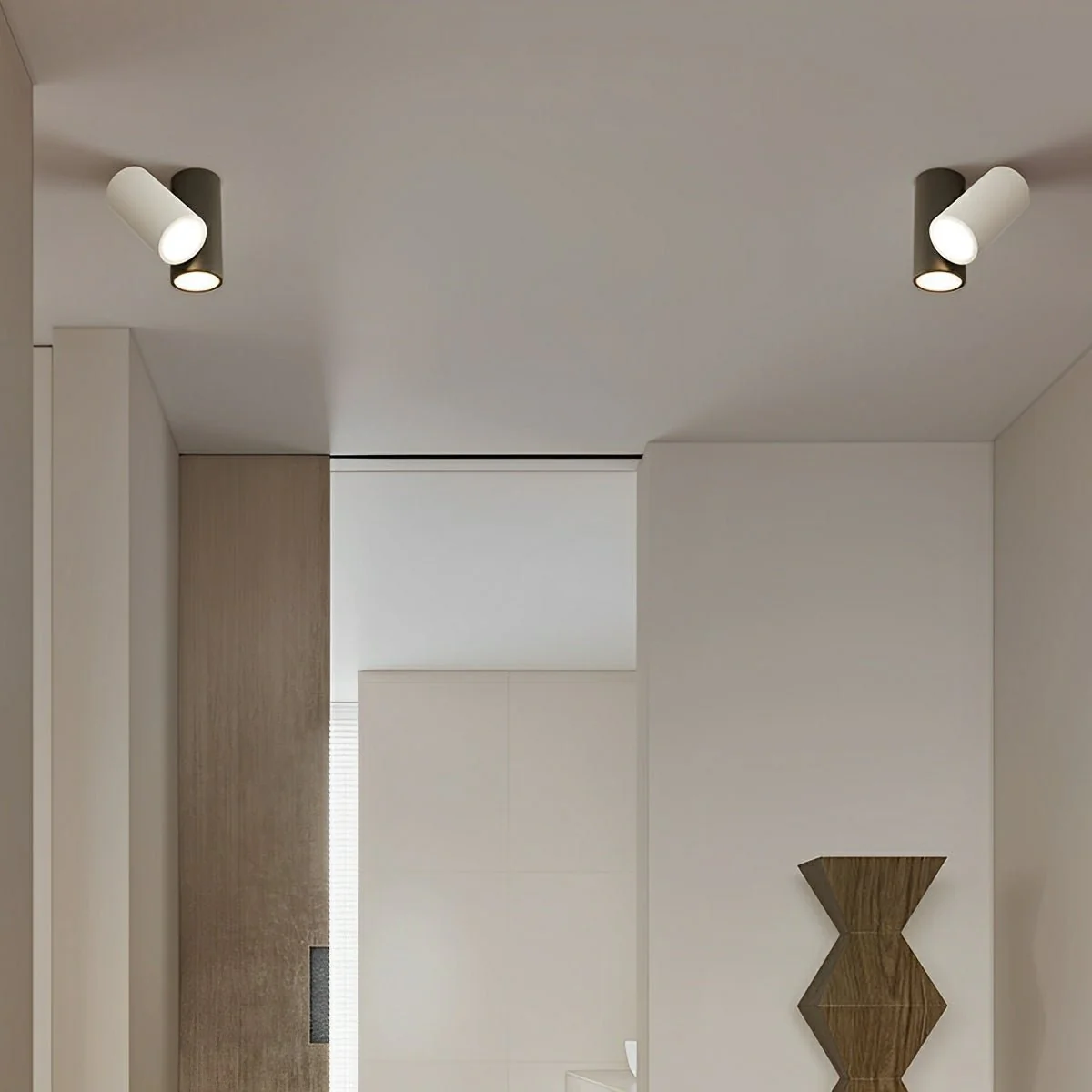 Modern Minimalist Geometric Cylinder LED Indoor Ceiling Light - Image 3