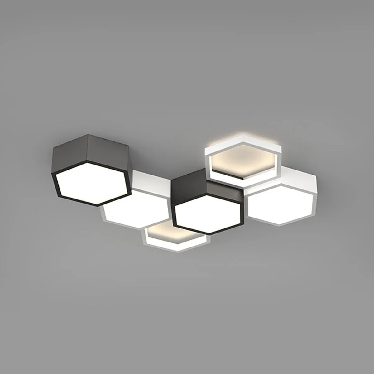 Modern Minimalist Geometric Hexagon LED Indoor Ceiling Light - Image 7