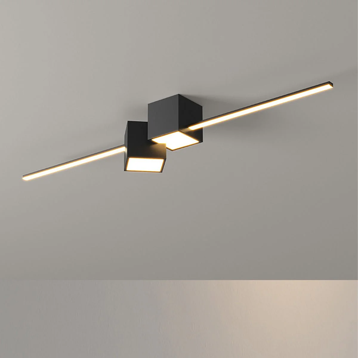 Modern Minimalist Geometric LED Long Strip Indoor Ceiling Light - Image 4