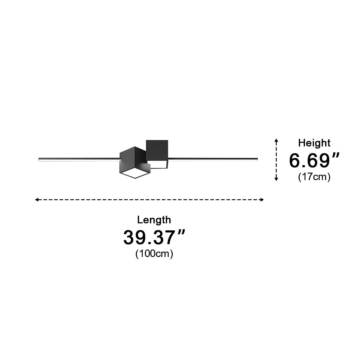 Modern Minimalist Geometric LED Long Strip Indoor Ceiling Light - Image 7