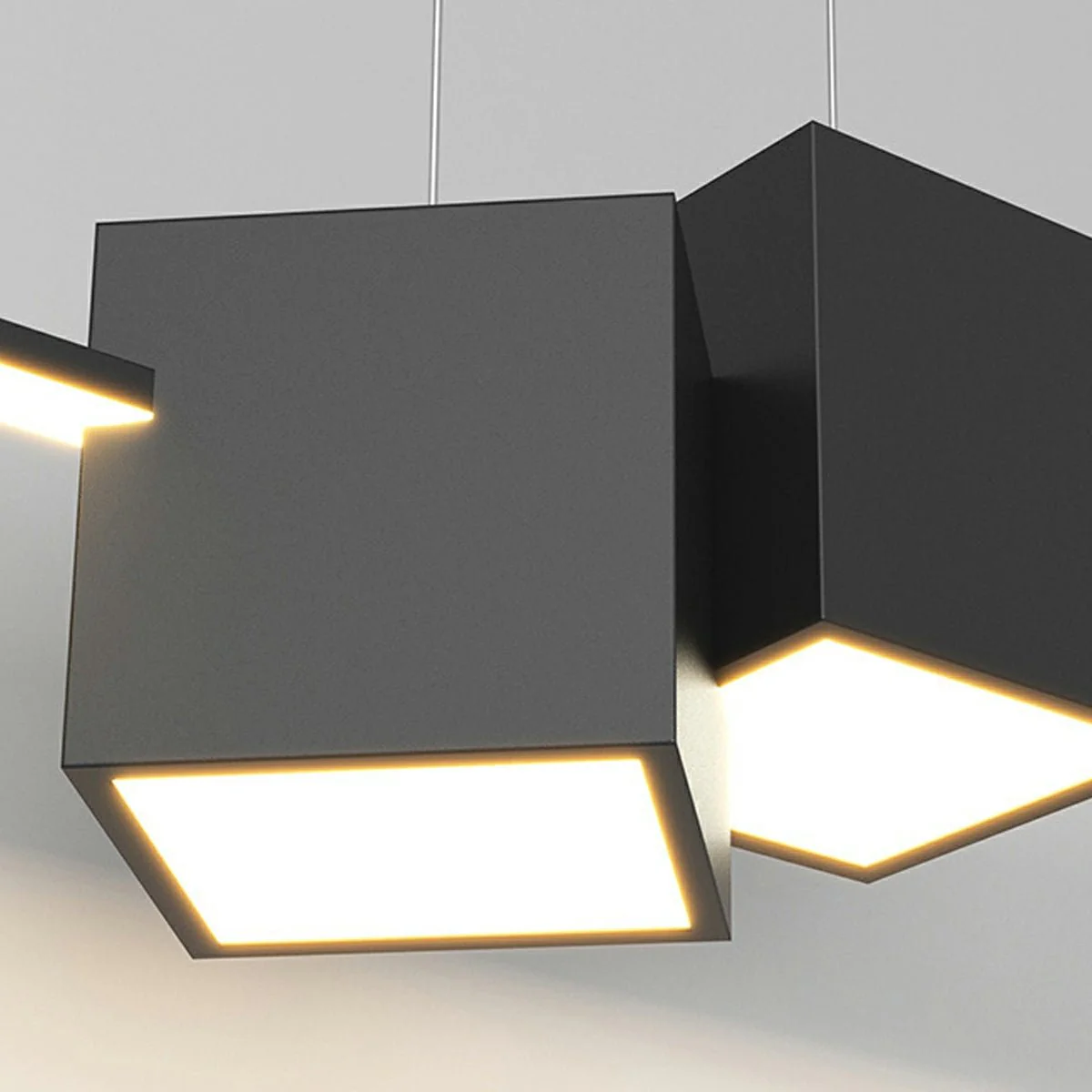 Modern Minimalist Geometric LED Long Strip Indoor Pendant Lights - Image 5