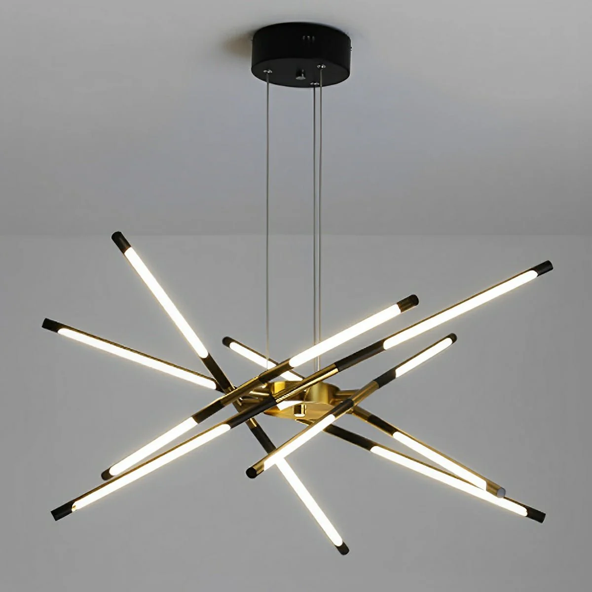 Modern Minimalist Geometric LED Long Strip Indoor Pendant Lights - Image 10