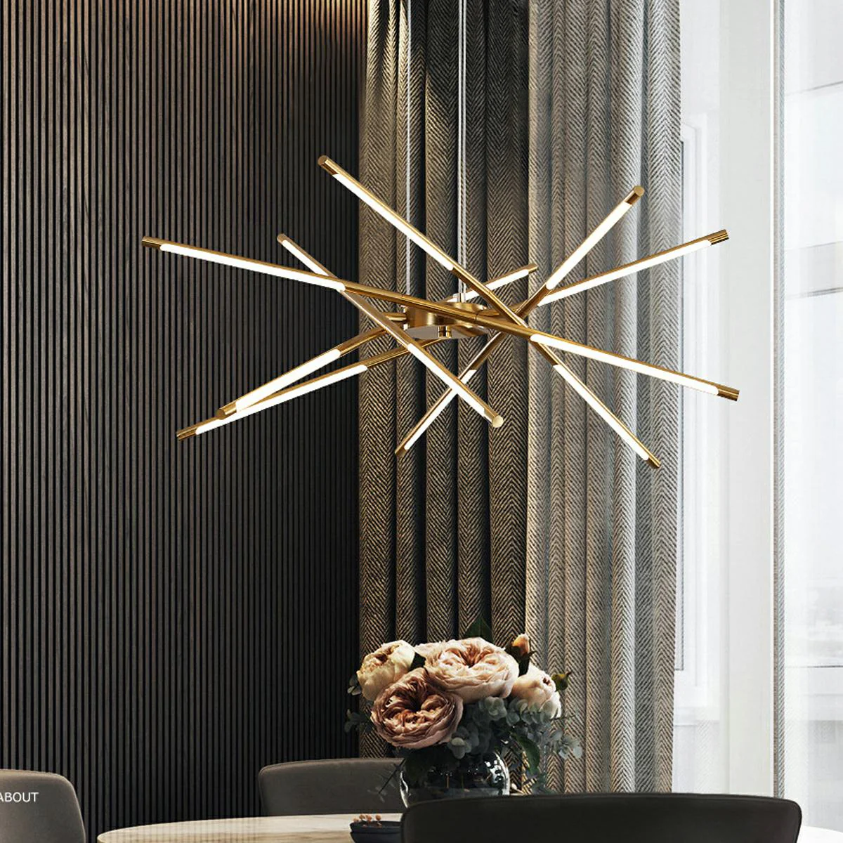 Modern Minimalist Geometric LED Long Strip Indoor Pendant Lights - Image 4