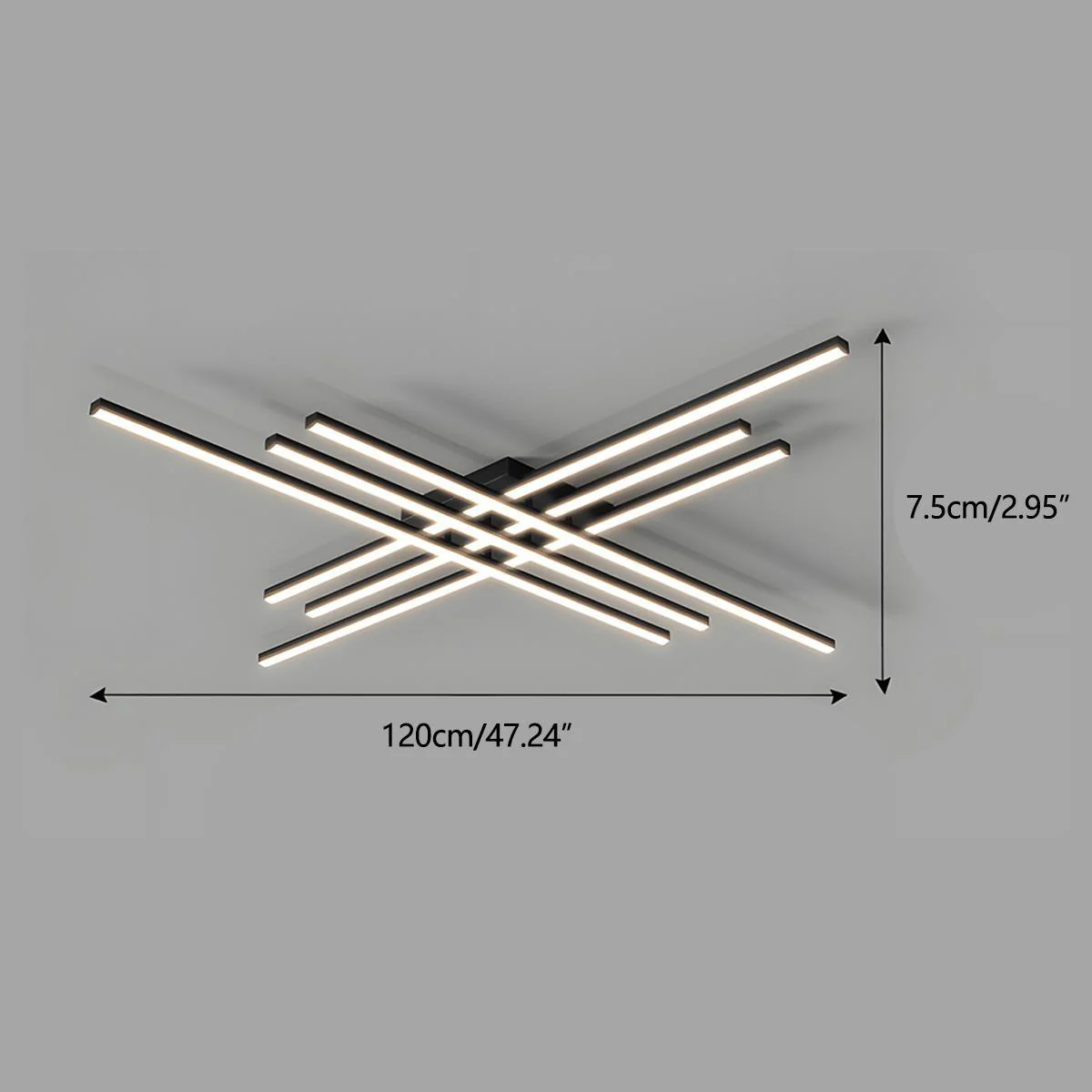 Modern Minimalist Geometric Long Strip LED Ceiling Light - Image 14