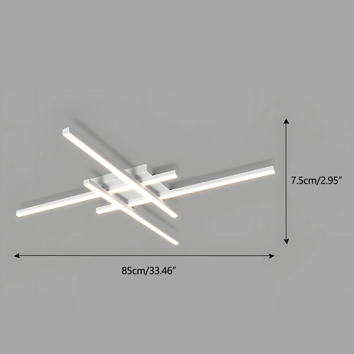 Modern Minimalist Geometric Long Strip LED Ceiling Light - Image 16