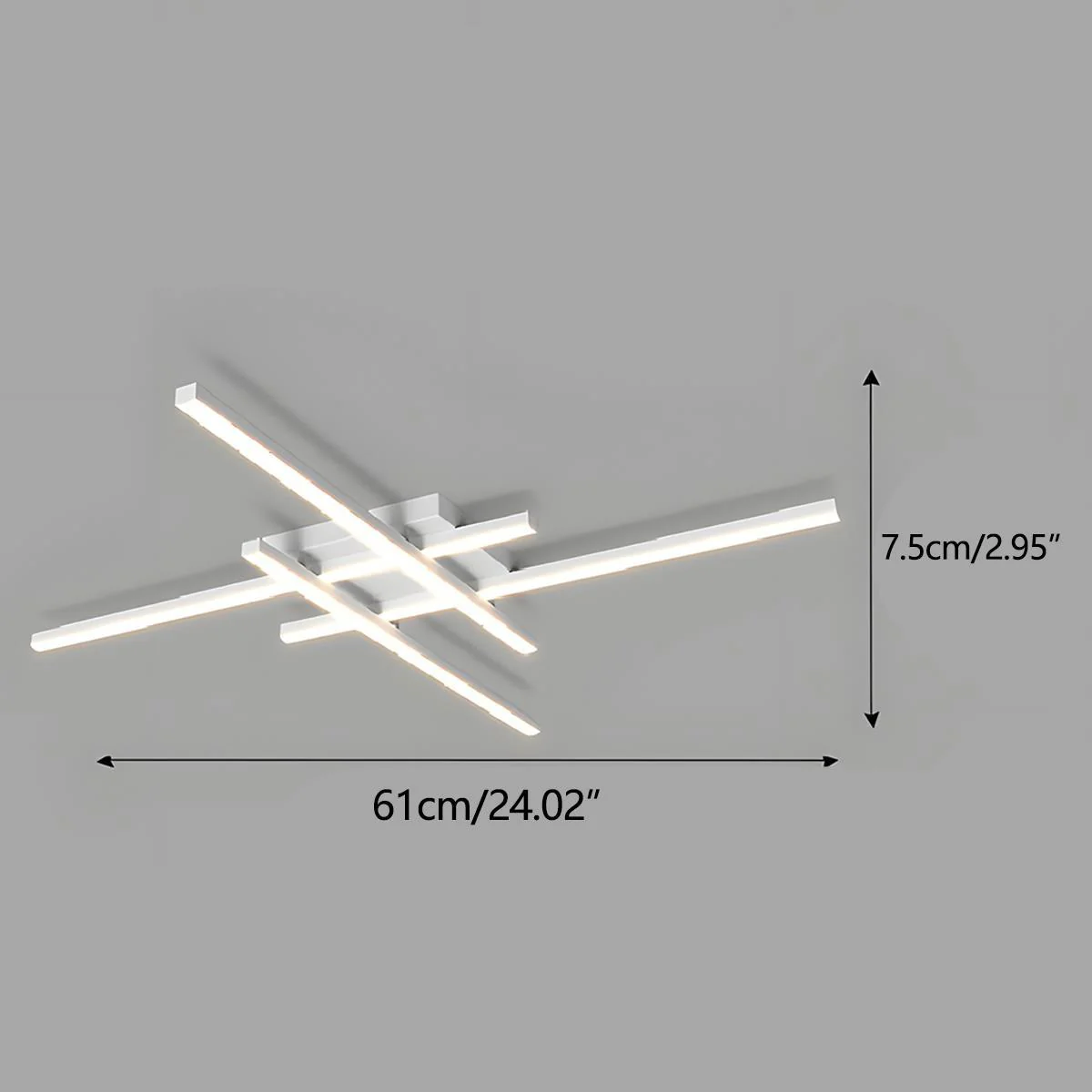 Modern Minimalist Geometric Long Strip LED Ceiling Light - Image 17