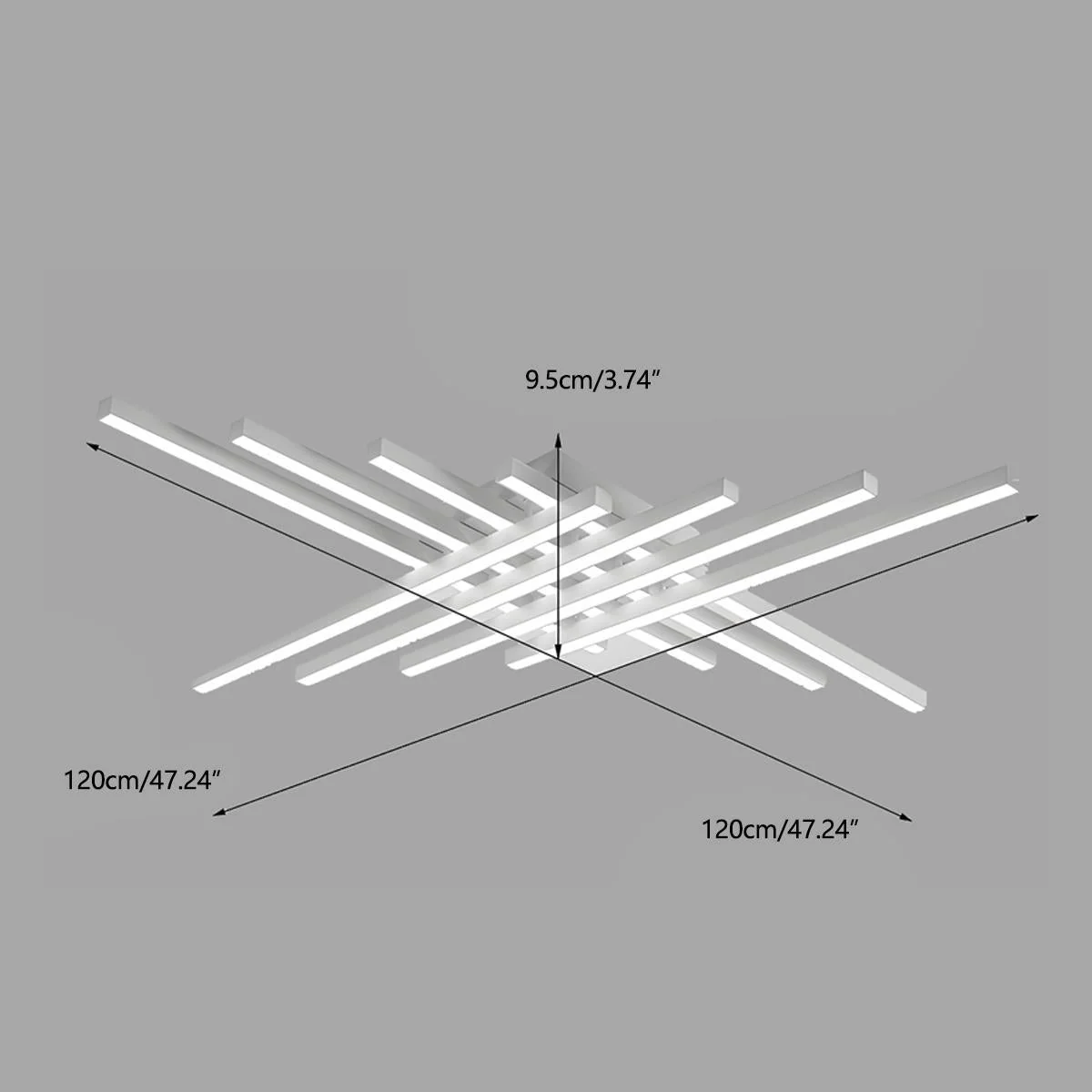 Modern Minimalist Geometric Long Strip LED Ceiling Light - Image 18