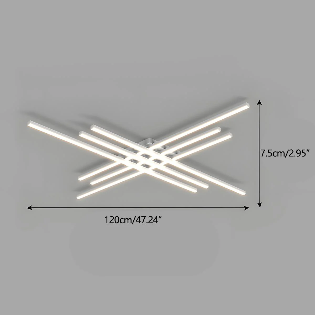 Modern Minimalist Geometric Long Strip LED Ceiling Light - Image 19