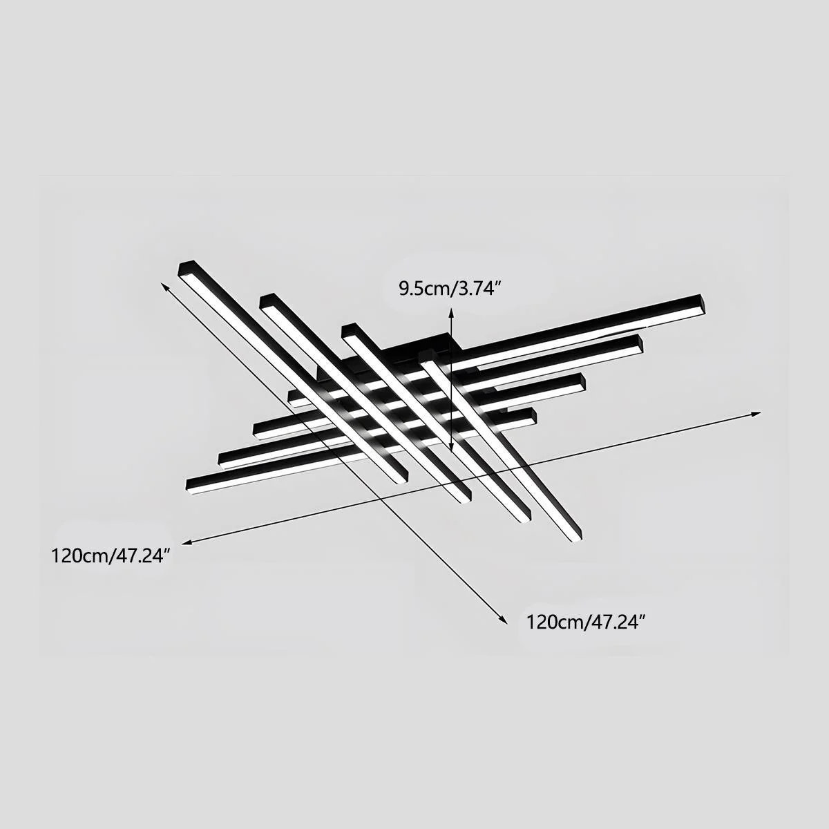 Modern Minimalist Geometric Long Strip LED Ceiling Light - Image 21