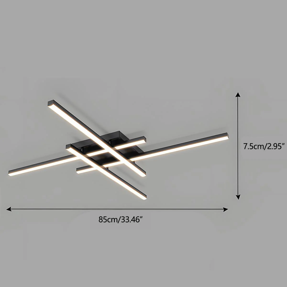 Modern Minimalist Geometric Long Strip LED Ceiling Light - Image 23