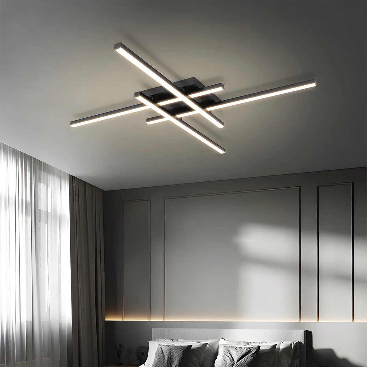 Modern Minimalist Geometric Long Strip LED Ceiling Light - Image 6