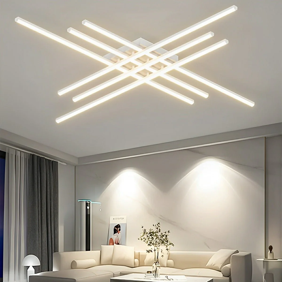 Modern Minimalist Geometric Long Strip LED Ceiling Light - Image 9
