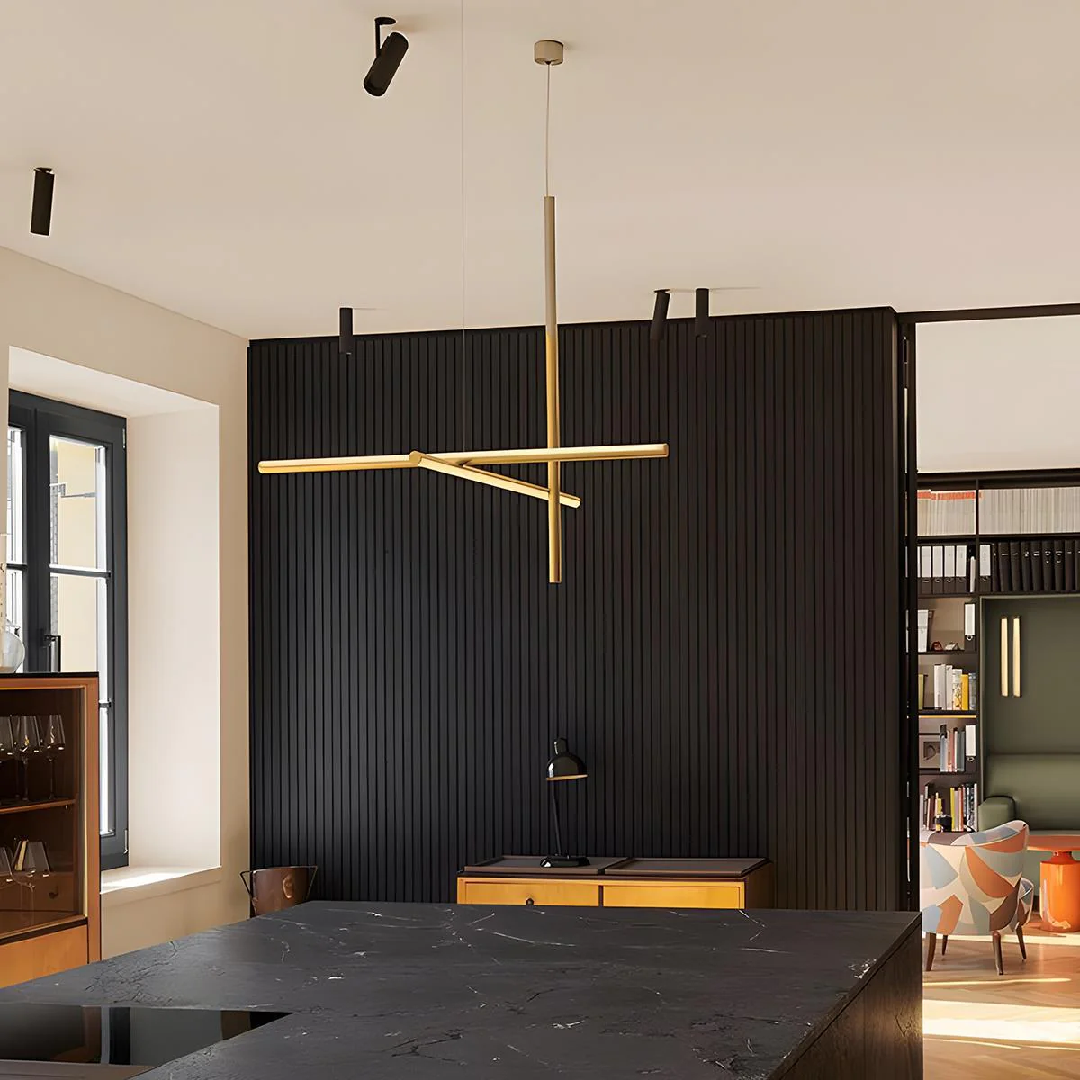 Modern Minimalist Geometric Outline Lines Light Pendant Lights - Image 9