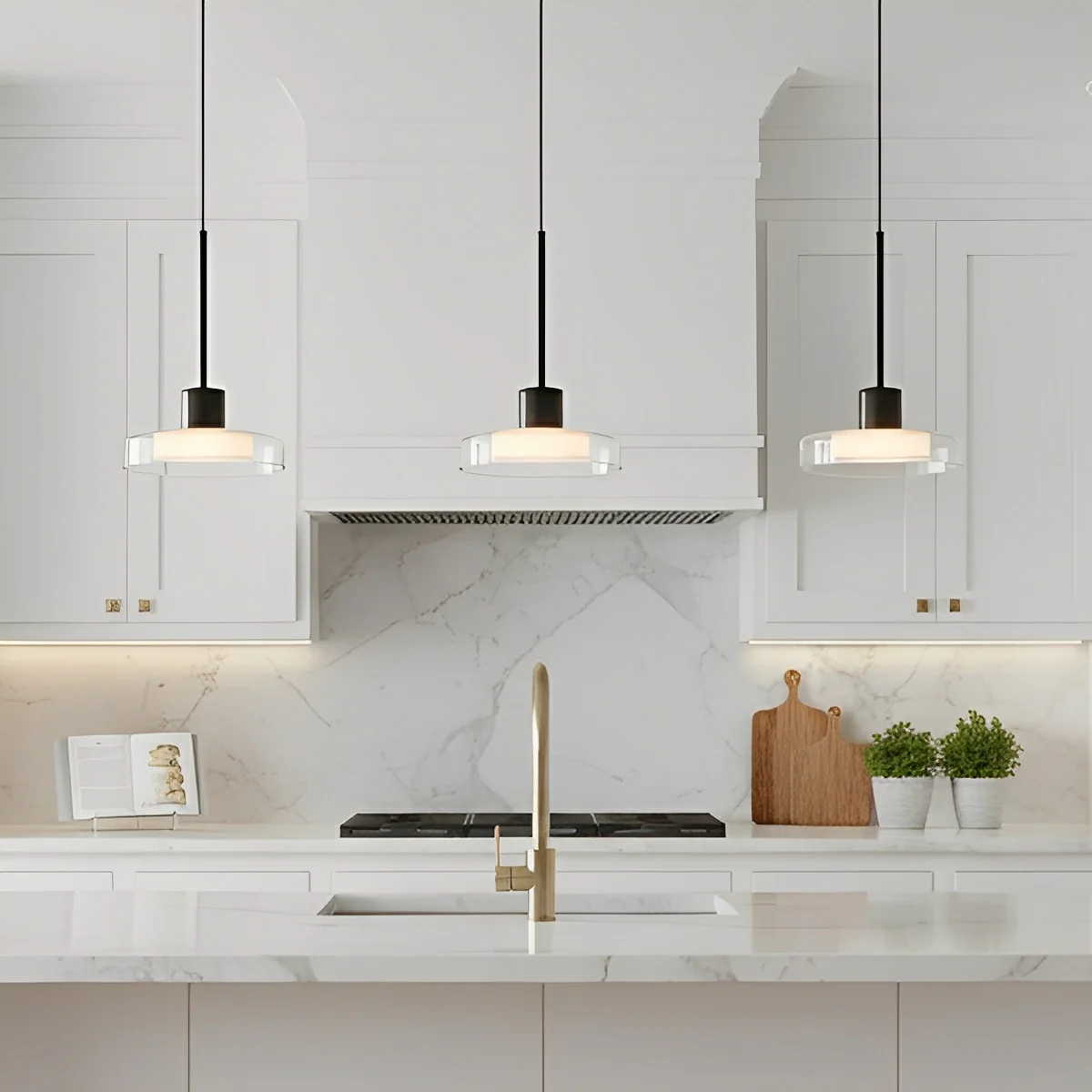 Modern Minimalist Glass Indoor Bar Pendant Lights - Image 3