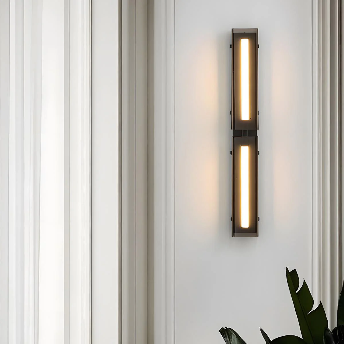 Modern Minimalist Glass Long Strip LED Indoor Wall Sconce - Image 2