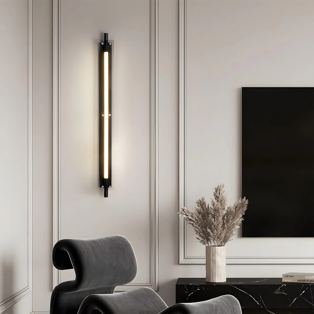 Modern Minimalist Glass Long Strip LED Indoor Wall Sconce - Image 2