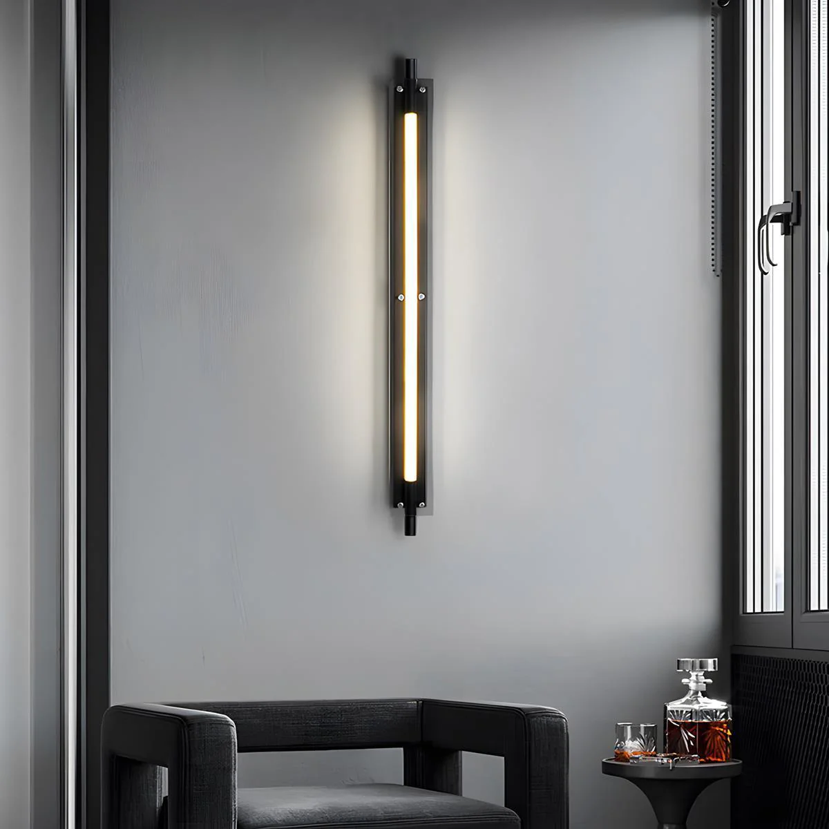 Modern Minimalist Glass Long Strip LED Indoor Wall Sconce - Image 3