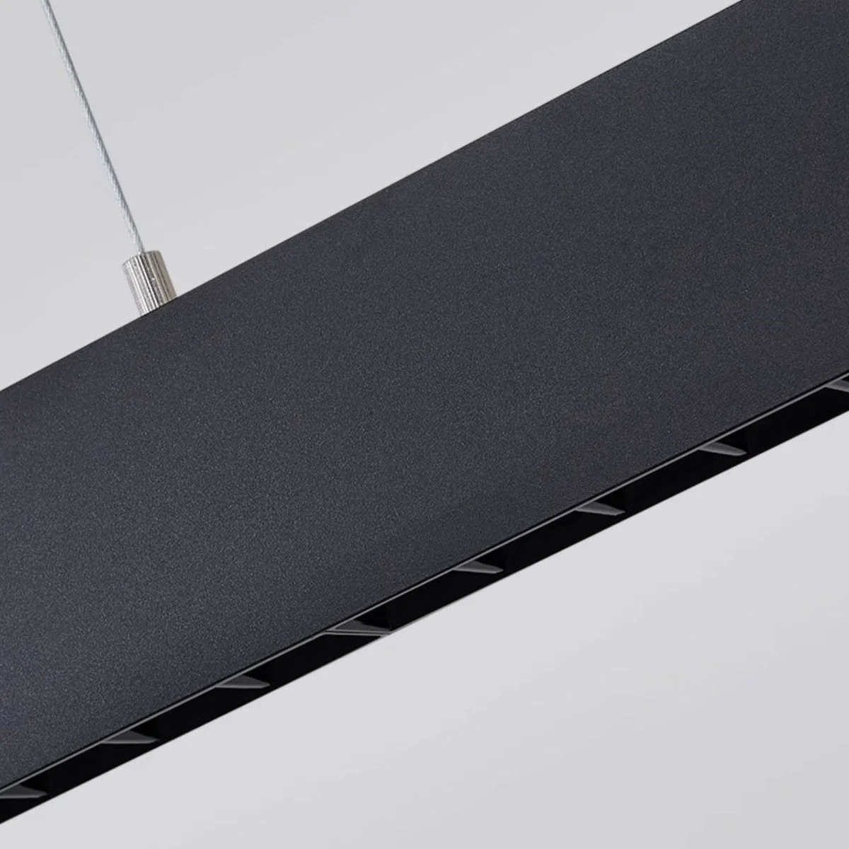 Modern Minimalist Grille LED Long Strip Pendant Lights - Image 11