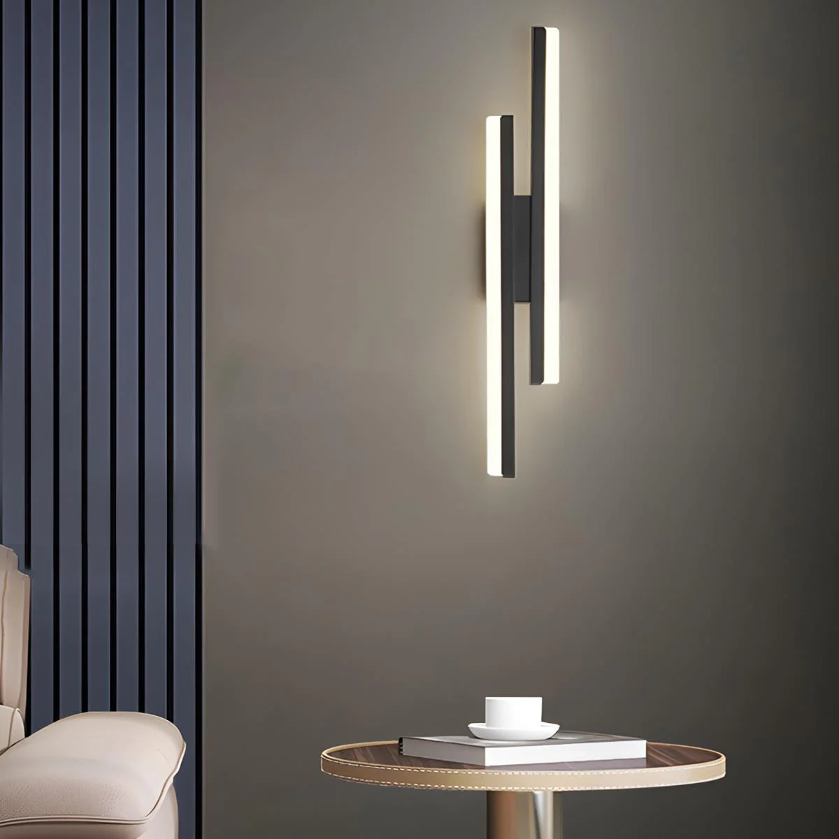 Modern Minimalist H-Shape Long Strip LED Wall Sconce - Image 2