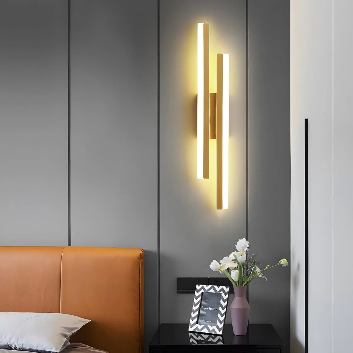 Modern Minimalist H-Shape Long Strip LED Wall Sconce - Image 3