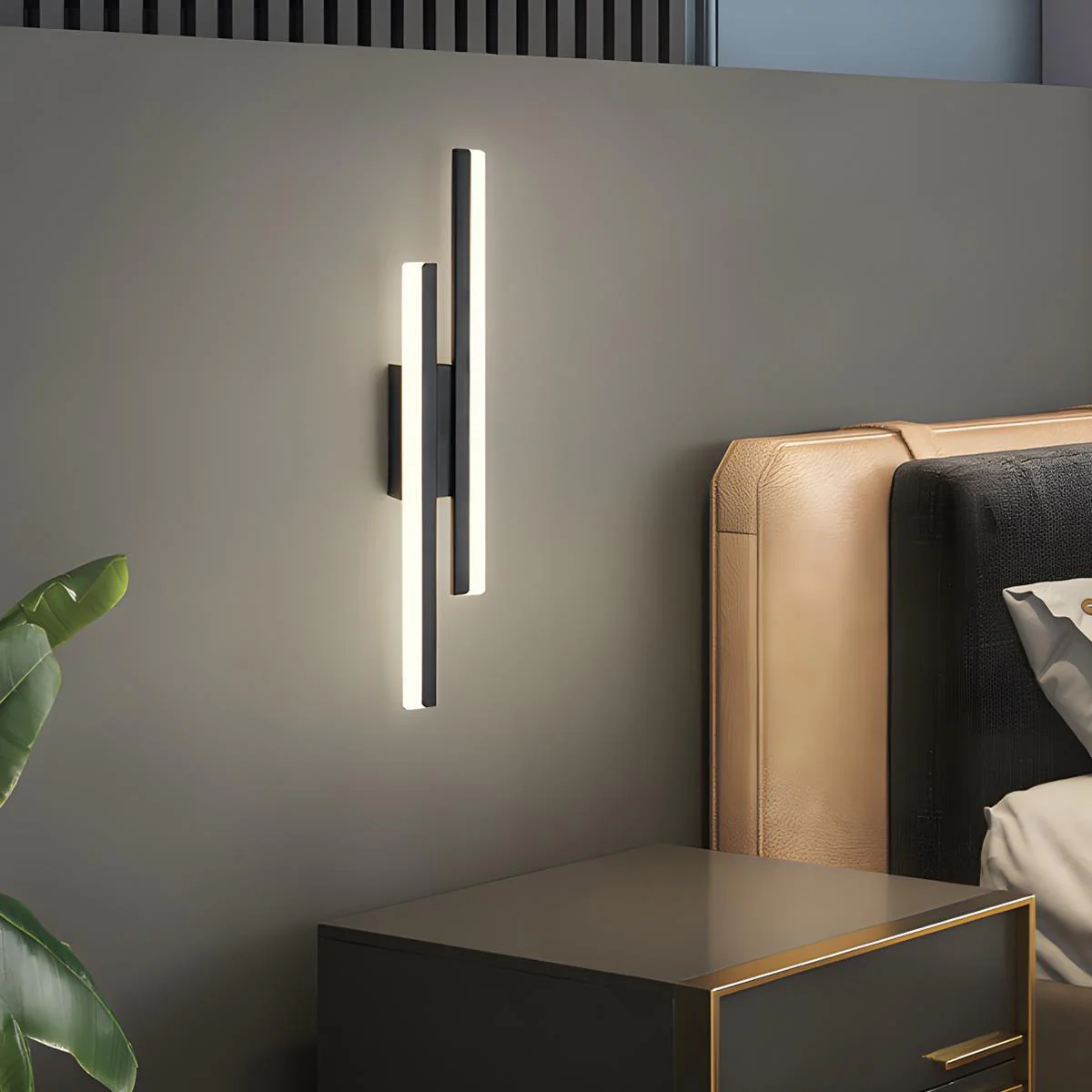 Modern Minimalist H-Shape Long Strip LED Wall Sconce - Image 5