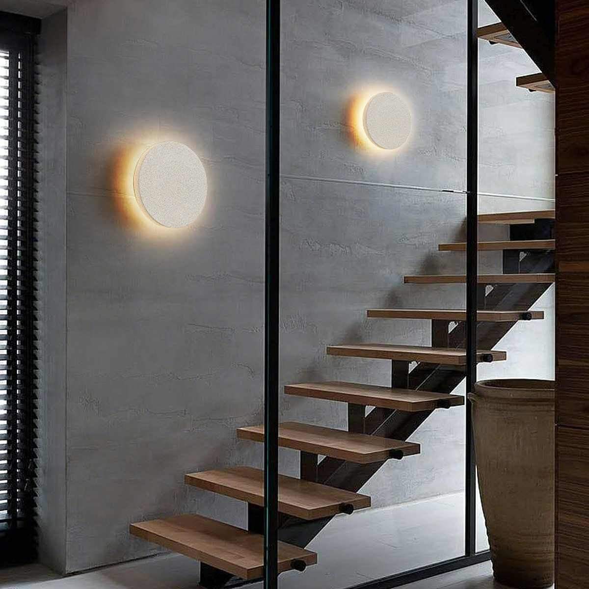 Modern Minimalist Indoor Concrete LED Wall Sconces - Image 2