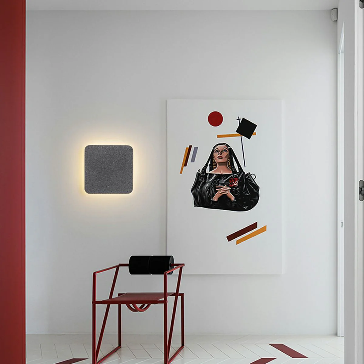 Modern Minimalist Indoor Concrete LED Wall Sconces - Image 4
