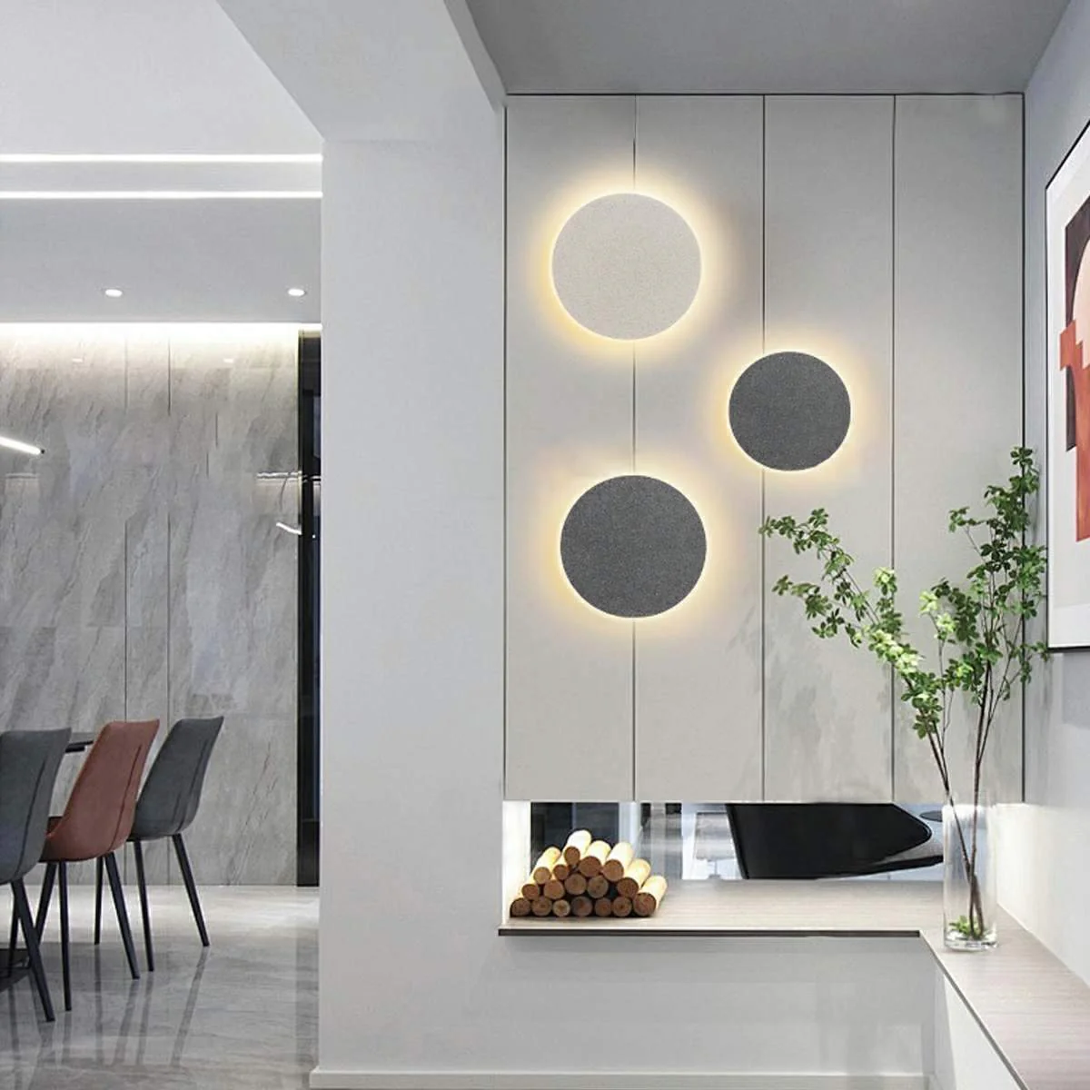Modern Minimalist Indoor Concrete LED Wall Sconces - Image 5