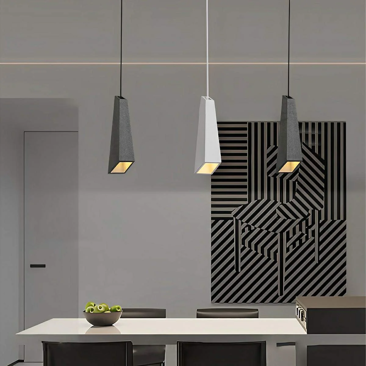 Modern Minimalist Industrial Indoor Concrete LED Pendant Lights - Image 5