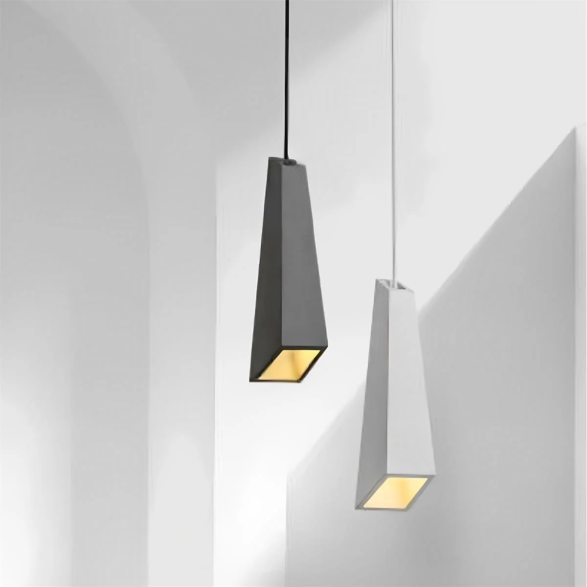 Modern Minimalist Industrial Indoor Concrete LED Pendant Lights - Image 6
