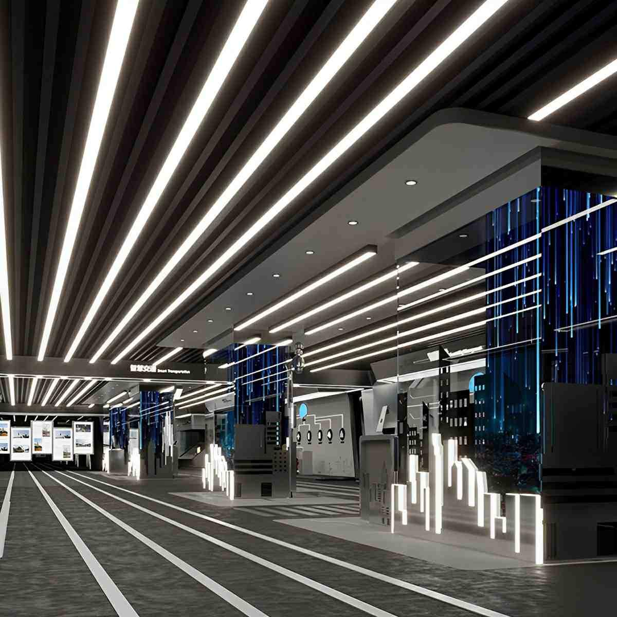 Modern Minimalist LED Long Strip Office Pendant Lights - Image 7