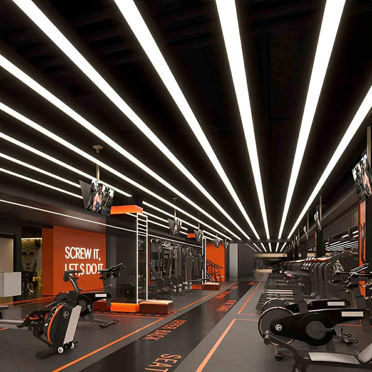 Modern Minimalist LED Long Strip Office Pendant Lights - Image 8