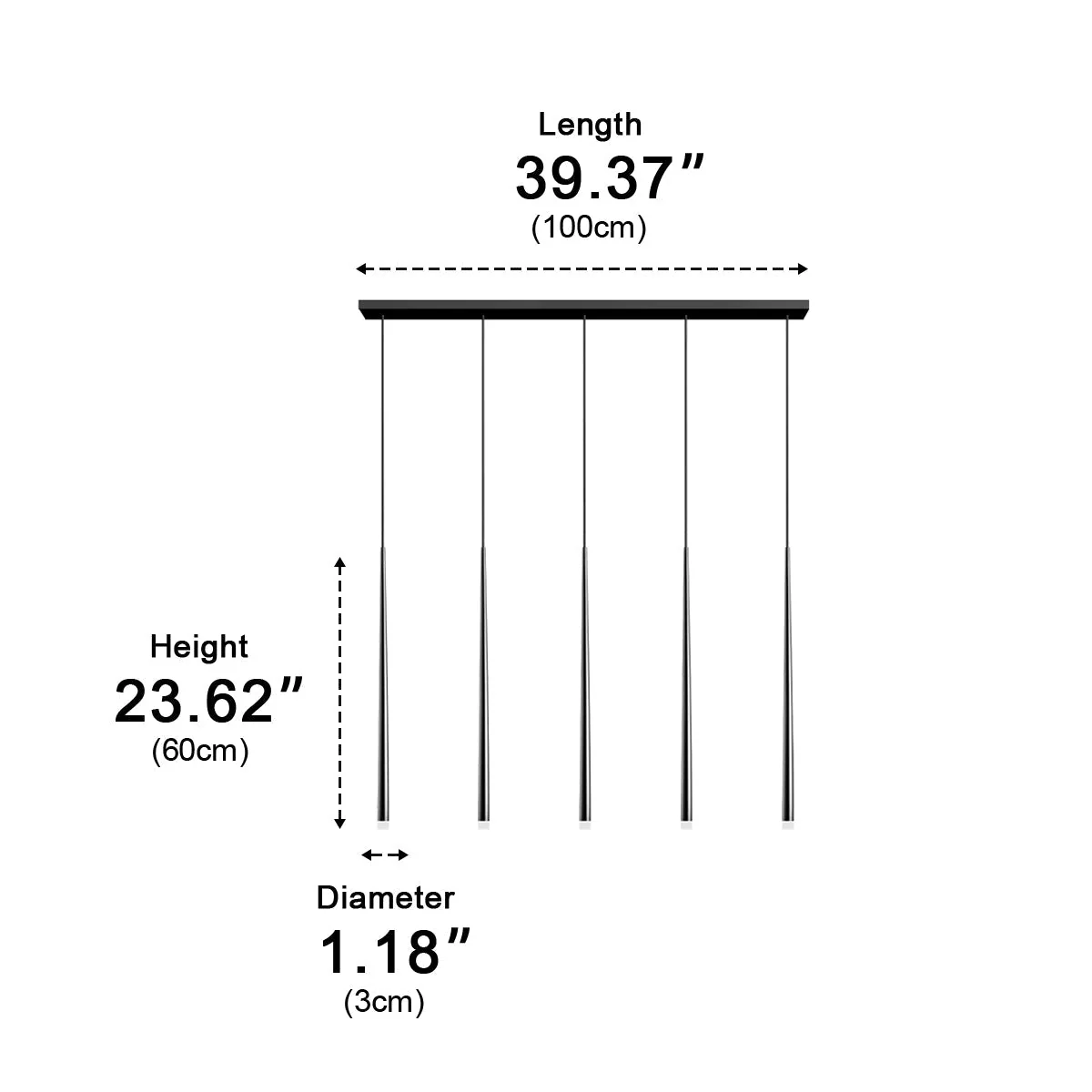 Modern Minimalist Linear Long Strip Bar LED Pendant Lights - Image 13