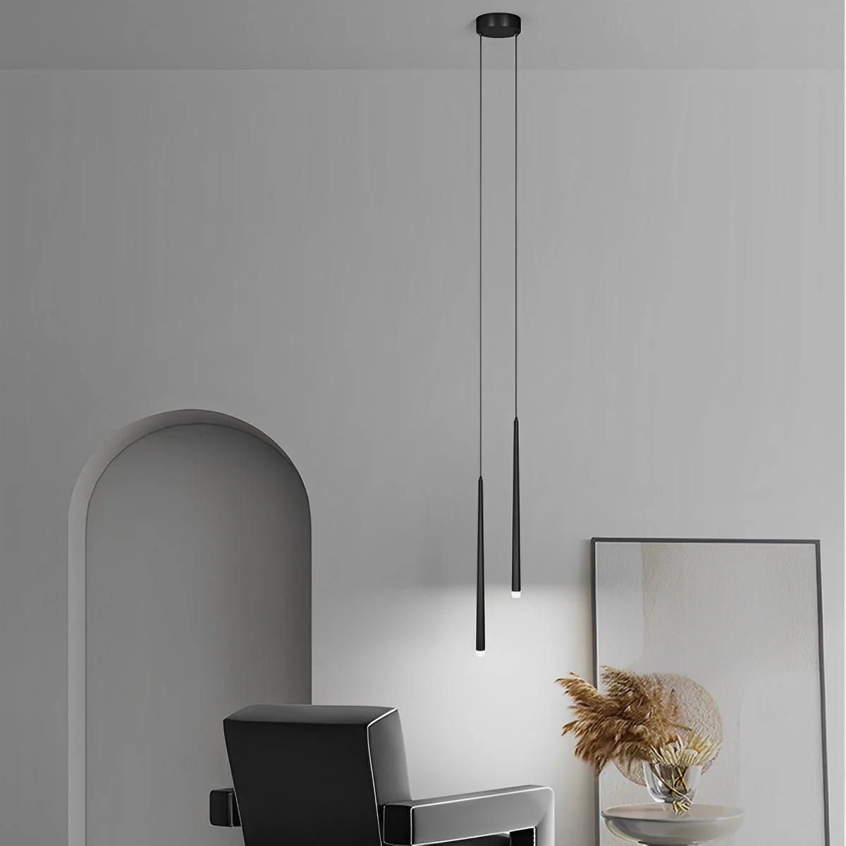 Modern Minimalist Linear Long Strip Bar LED Pendant Lights - Image 2